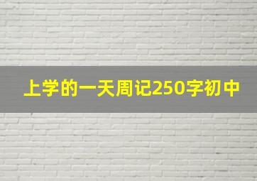 上学的一天周记250字初中