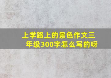 上学路上的景色作文三年级300字怎么写的呀