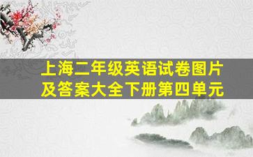 上海二年级英语试卷图片及答案大全下册第四单元