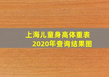 上海儿童身高体重表2020年查询结果图