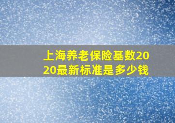 上海养老保险基数2020最新标准是多少钱