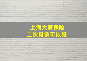 上海大病保险二次报销可以报