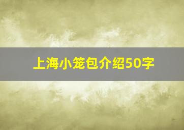 上海小笼包介绍50字