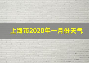 上海市2020年一月份天气