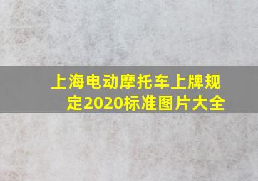 上海电动摩托车上牌规定2020标准图片大全