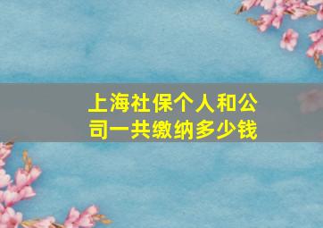 上海社保个人和公司一共缴纳多少钱