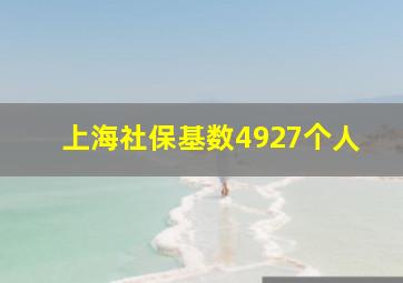 上海社保基数4927个人