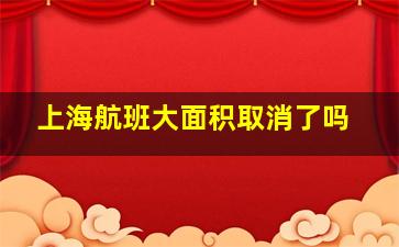 上海航班大面积取消了吗