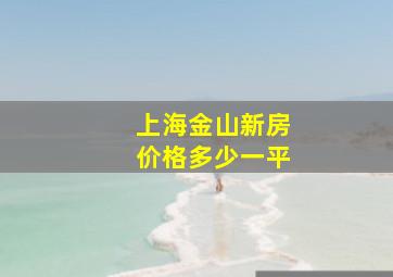 上海金山新房价格多少一平