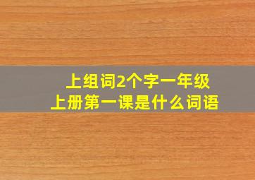 上组词2个字一年级上册第一课是什么词语