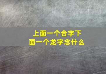 上面一个合字下面一个龙字念什么