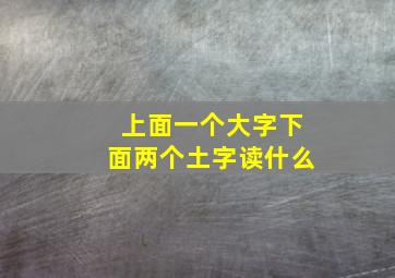 上面一个大字下面两个土字读什么