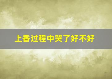 上香过程中哭了好不好