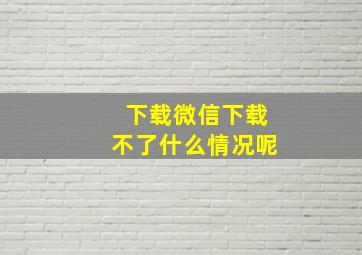 下载微信下载不了什么情况呢