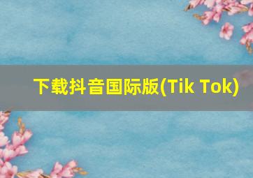 下载抖音国际版(Tik Tok)