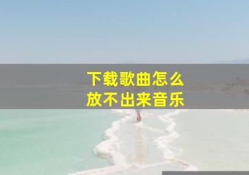 下载歌曲怎么放不出来音乐