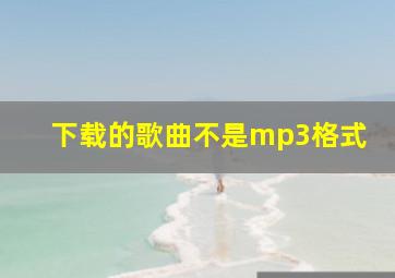 下载的歌曲不是mp3格式