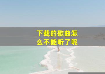 下载的歌曲怎么不能听了呢