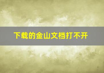 下载的金山文档打不开