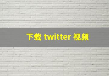 下载 twitter 视频