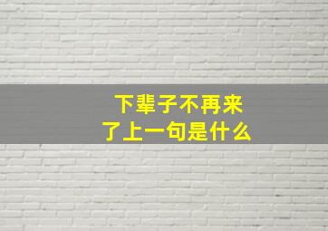 下辈子不再来了上一句是什么