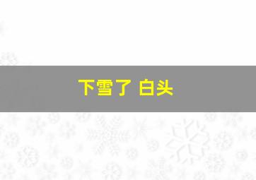 下雪了 白头