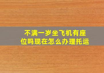 不满一岁坐飞机有座位吗现在怎么办理托运