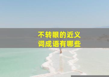 不转眼的近义词成语有哪些