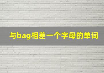 与bag相差一个字母的单词