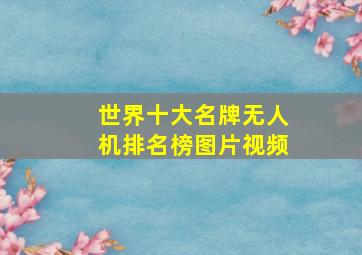 世界十大名牌无人机排名榜图片视频