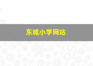 东城小学网站