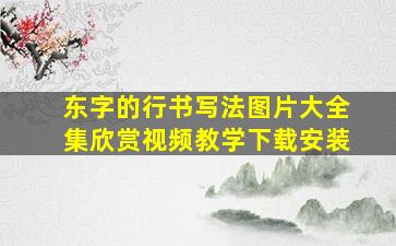 东字的行书写法图片大全集欣赏视频教学下载安装