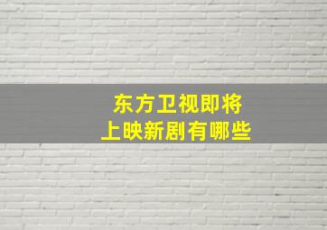 东方卫视即将上映新剧有哪些