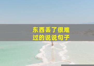 东西丢了很难过的说说句子