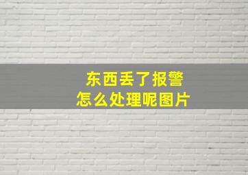 东西丢了报警怎么处理呢图片