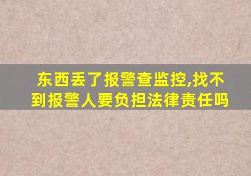 东西丢了报警查监控,找不到报警人要负担法律责任吗