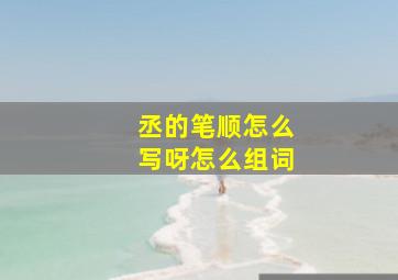 丞的笔顺怎么写呀怎么组词