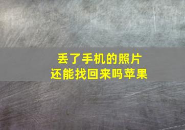 丢了手机的照片还能找回来吗苹果