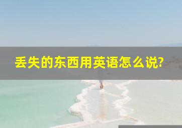 丢失的东西用英语怎么说?