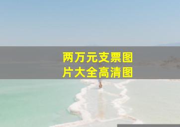 两万元支票图片大全高清图