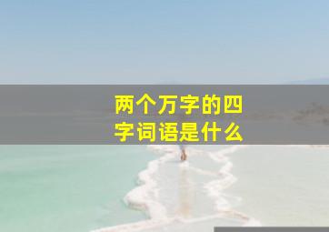 两个万字的四字词语是什么