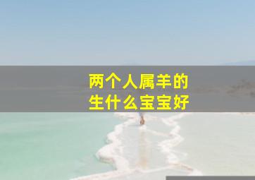 两个人属羊的生什么宝宝好