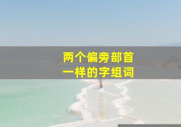 两个偏旁部首一样的字组词