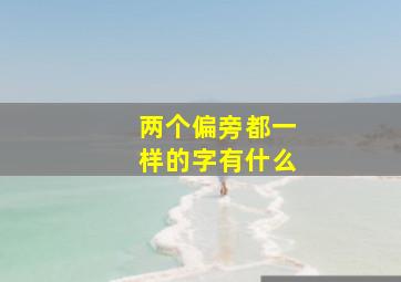 两个偏旁都一样的字有什么