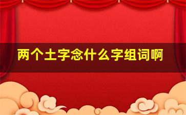 两个土字念什么字组词啊