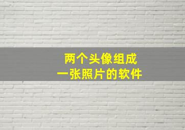 两个头像组成一张照片的软件