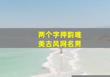 两个字押韵唯美古风网名男