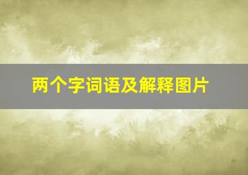 两个字词语及解释图片