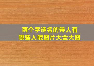 两个字诗名的诗人有哪些人呢图片大全大图