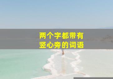 两个字都带有竖心旁的词语